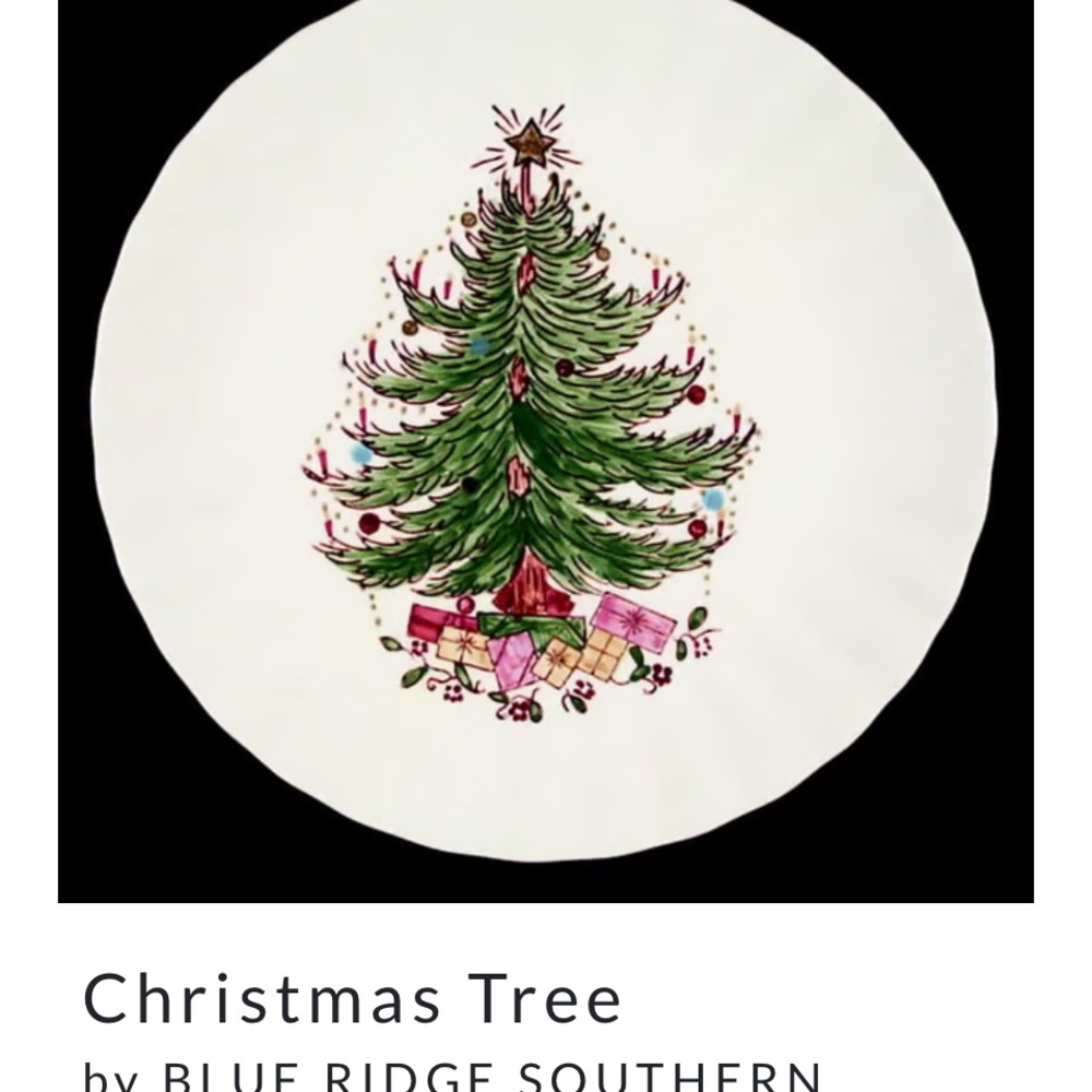 Blue Ridge Southern Festive Christmas Tree Plate